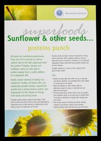 view Sunflower & other seeds... : proteins punch / designed and produced by Compass Group UK and Ireland's Design Centre.