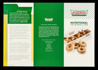 view Nutritional information / Krispy Kreme Doughnuts.