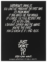 view Reasons for not rushing into sex the first time; advertisement by the Michigan Department of Public Health. Lithograph.