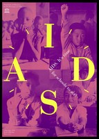 view Four school children sitting in class with the words 'A','I','D','S' spelt out in the shape of a clock; an advertisement for World AIDS Day, 1st December 1993 by the UNESCO Programme of Education for the Prevention of AIDS. Colour lithograph D. Roger and A. Jonquieres.