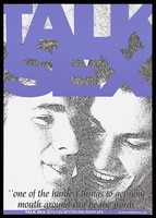 view A gay couple with their heads together; advertising safe sex, by the New Zealand AIDS Foundation. Colour lithograph, 1993.