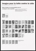 view Instructions on the mounting of an exhibition of AIDS posters by ARTIS. Lithograph by Philippe Délis et associés and René Arch.