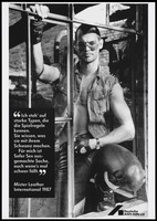 view Mr Leather International promoting safe sex for the Deutsche AIDS-Hilfe e.V. Lithograph, 1987.