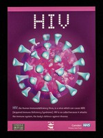 view HIV : HIV, the Human Immunodeficiency Virus, is a virus which can cause AIDS ... / Camden & Islington Gay Men's Team ; illustration by Mark Blann.