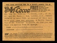 view This card entitles you to a dainty sample tin of Dr. Tibbles' Vi-Cocoa free ... / Vi-Cocoa, Ltd.