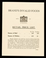 view Brand's invalid foods : retail price list / Brand & Co. Ltd.