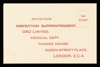 view Autumn bonus 1954 / Oxo Limited.