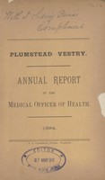 view Annual report of the Medical Officer of Health.