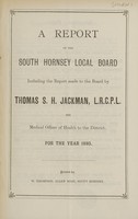 view A report of the South Hornsey Local Board.