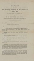 view Report relating to the sanitary condition of the District of Gray's Inn.