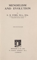 view Mendelism and evolution / by E.B. Ford.
