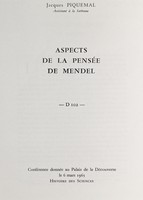 view Aspects de la pensée de Mendel / [Jacques Piquemal].