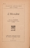 view L'hérédité / par Étienne Rabaud.