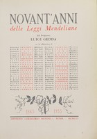 view Novant'anni delle leggi mendeliane, l865-l955 / del professore Luigi Gedda, con la collaborazione di Giacomo Arrigoni [and others].