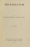 view Mendelism / by Reginald Crundall Punnett.