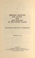 view Breeding methods for cattle, pigs, and poultry in the United States : including inter-state co-operation project no. 253.