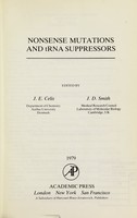 view Nonsense mutations and tRNA suppressors / edited by J.E. Celis, J.D. Smith.