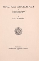 view Practical applications of heredity / by Paul Popenoe.