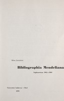 view Bibliographia Mendeliana : supplementum 1965-1969 / [sest.] Milan Jakubíček.