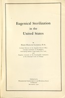 view Eugenical sterilization in the United States / by Harry Hamilton Laughlin.