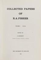 view Collected papers of R. A. Fisher / edited by J.H. Bennett.