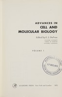 view Advances in cell and molecular biology. Volume 1 / edited by E.J. DuPraw.