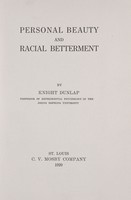 view Personal beauty and racial betterment / by Knight Dunlap.