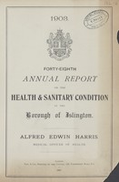 view Forty-eighth annual report on the health and sanitary condition of the Borough of Islington.