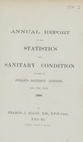 view Annual report on the statistics and sanitary condition relating to Strand District, London for the year 1896.