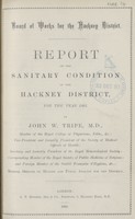 view Report on the sanitary condition of the Hackney District for the year 1891.