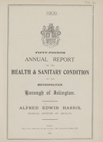 view Fifty-fourth annual report on the health and sanitary condition of the Metropolitan Borough of Islington.