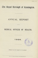 view Annual report of the Medical Officer of Health 1906.