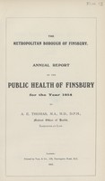 view Annual report on the public health of Finsbury for the year 1914.