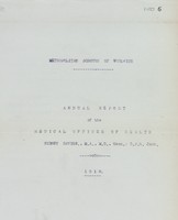 view Annual report of the Medical Officer of Health 1918.