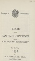 view Report on the sanitary condition of the Borough of Bermondsey for the year 1937.