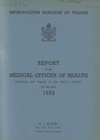 view [Report of the Medical Officer of Health for Fulham Borough].