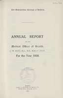 view [Report of the Medical Officer of Health for Holborn Borough].
