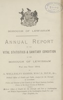 view [Report of the Medical Officer of Health for Lewisham Borough].