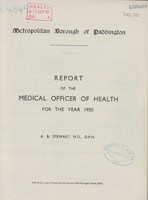 view [Report of the Medical Officer of Health for Paddington, Metropolitan Borough of].