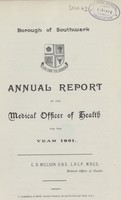 view [Report of the Medical Officer of Health for Southwark, Borough of].