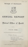 view [Report of the Medical Officer of Health for Southwark, Borough of].