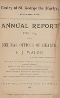 view [Report of the Medical Officer of Health for Southwark, The Vestry of the Parish of St. George the Martyr].