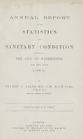 view [Report of the Medical Officer of Health for Westminster, City of].