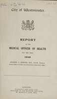 view [Report of the Medical Officer of Health for Westminster, City of].