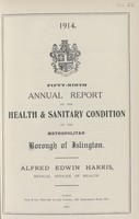 view [Report of the Medical Officer of Health for Islington, Metropolitan Borough of].