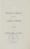 view [Report of the Medical Officer of Health for Hornsey,  Borough of].