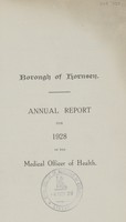 view [Report of the Medical Officer of Health for Hornsey,  Borough of].