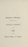 view [Report of the Medical Officer of Health for Hornsey,  Borough of].