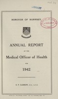 view [Report of the Medical Officer of Health for Hornsey,  Borough of].