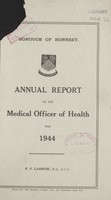 view [Report of the Medical Officer of Health for Hornsey,  Borough of].